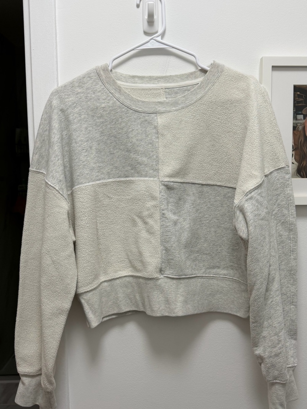 Neutral Blocked Crewneck Sweatshirt - Abercrombie